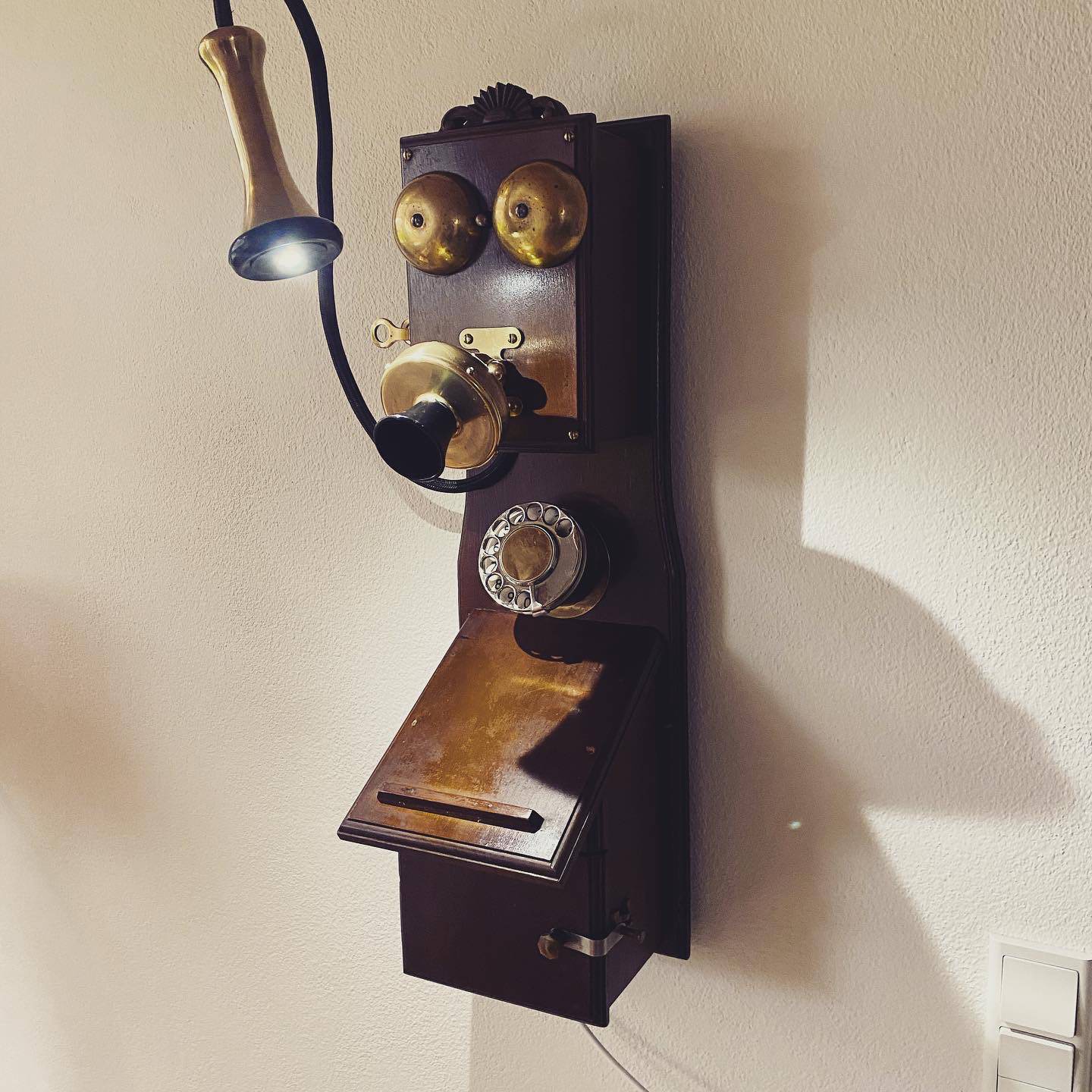 Telefonlampe Væg antik
